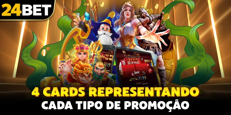 4 cards representando cada tipo de promoção