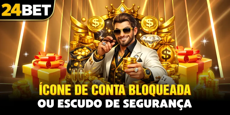 Ícone de conta bloqueada ou escudo de segurança