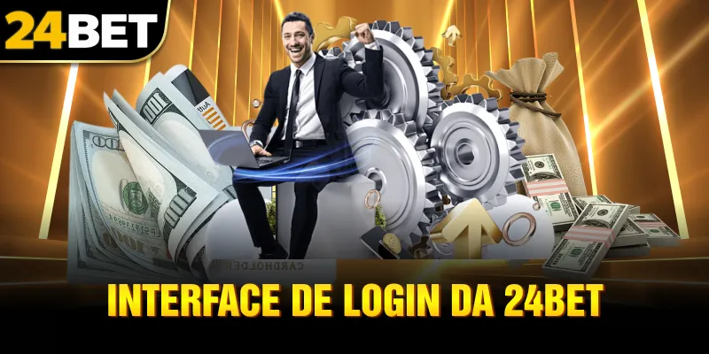 Interface de login da 24bet