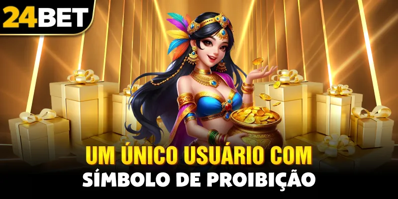 Um único usuário com símbolo de proibição