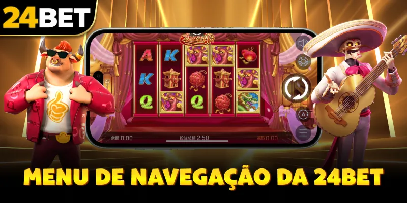 menu de navegação da 24bet